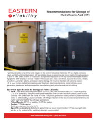 Storage Recommendations of Hydrofluoric Acid PDF