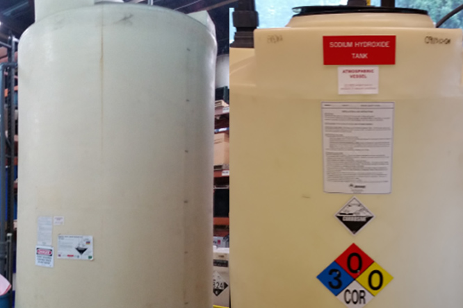 Storage Recommendations less than 50 percent Sodium Hydroxide