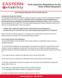 New Hampshire Tank Inspection Regulations PDF