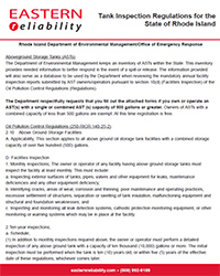 Rhode Island Tank Inspection Regulations PDF
