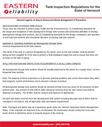 Vermont Tank Inspection Regulations PDF